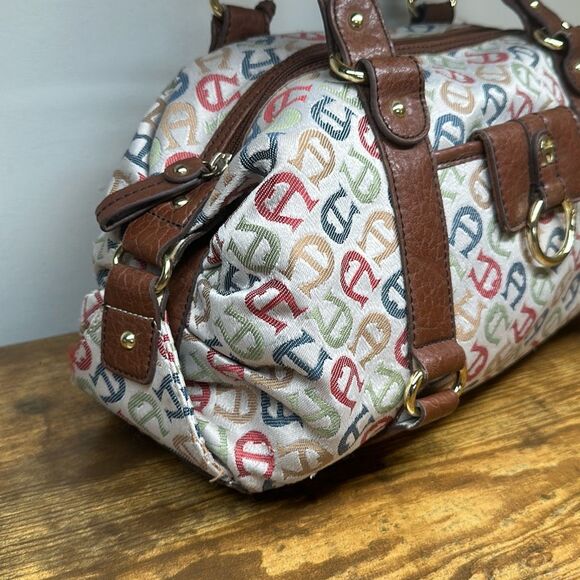 Etienne Aigner Handbag Women's Signature Brown Logo Shoulder Purse - Picture 4 of 15